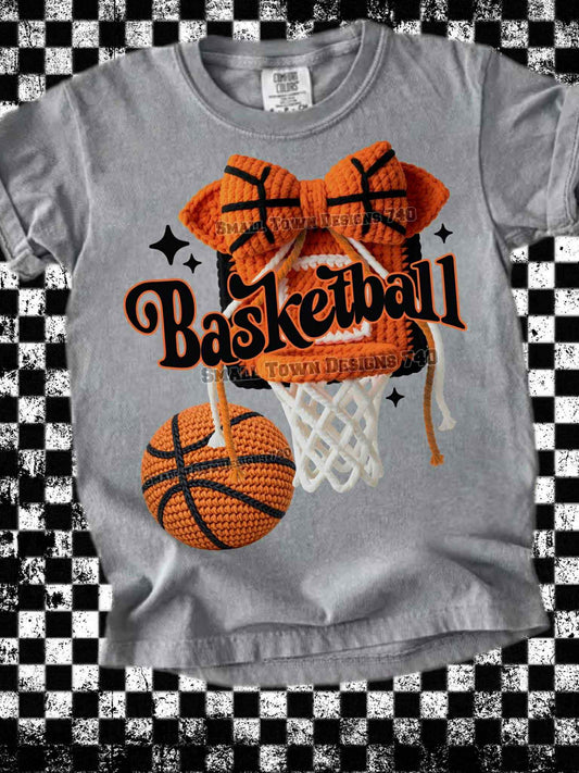 DTF Print- Faux Yarn Basketball Collage