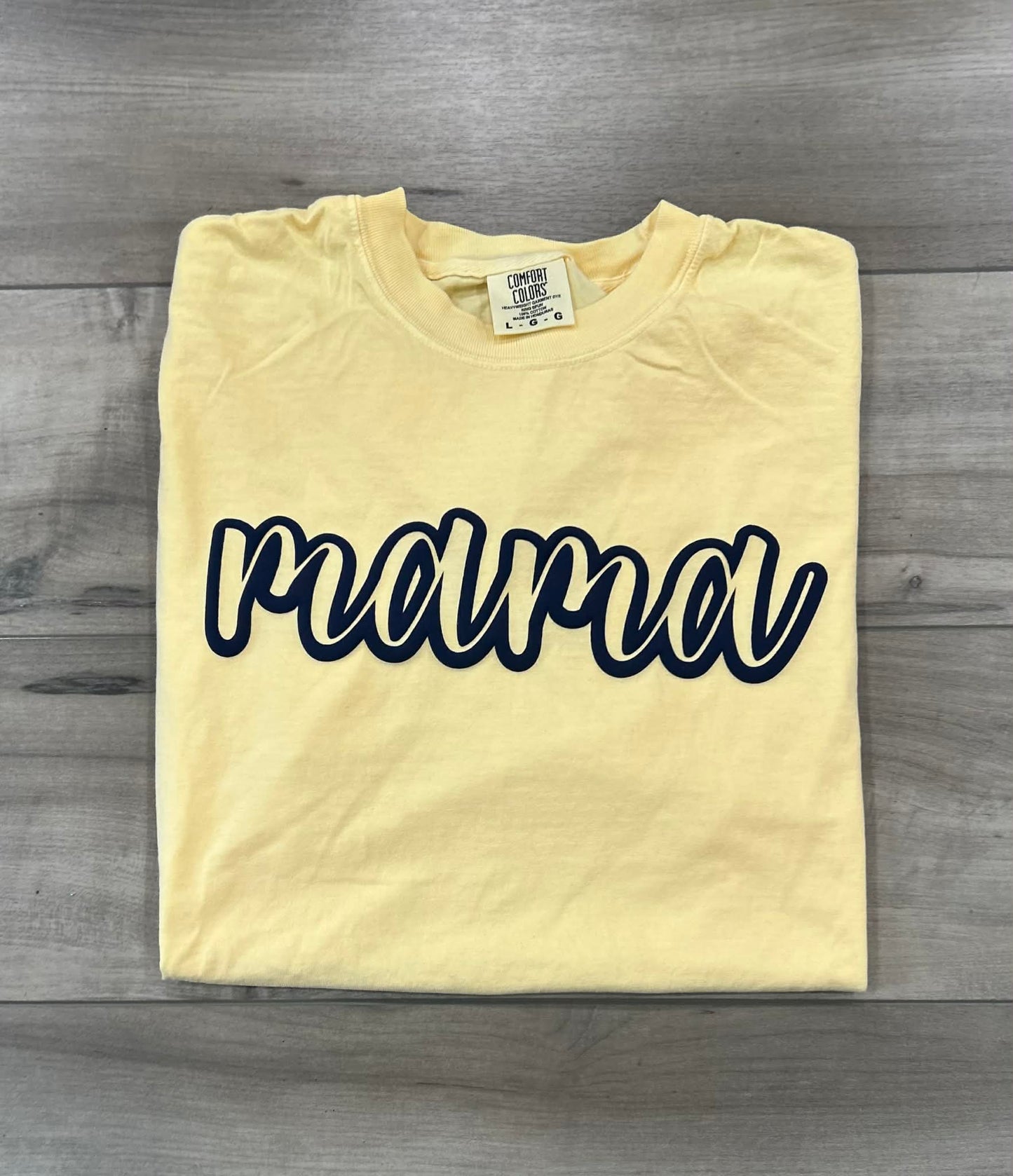 Mama Outline Puff Print Top