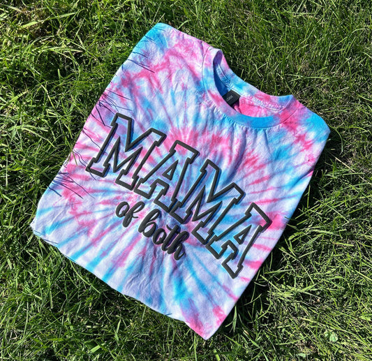WS Completed Tie Dye Mama Of Both top in Slushie Swirl