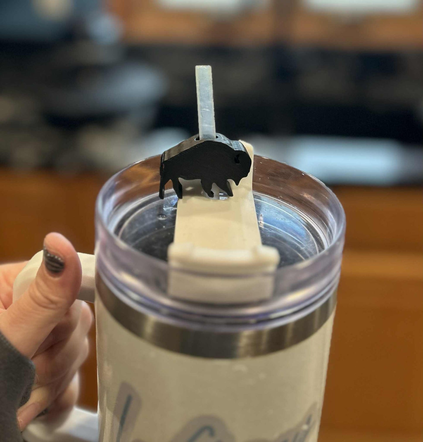 3D Printed Buffalo Straw Holder
