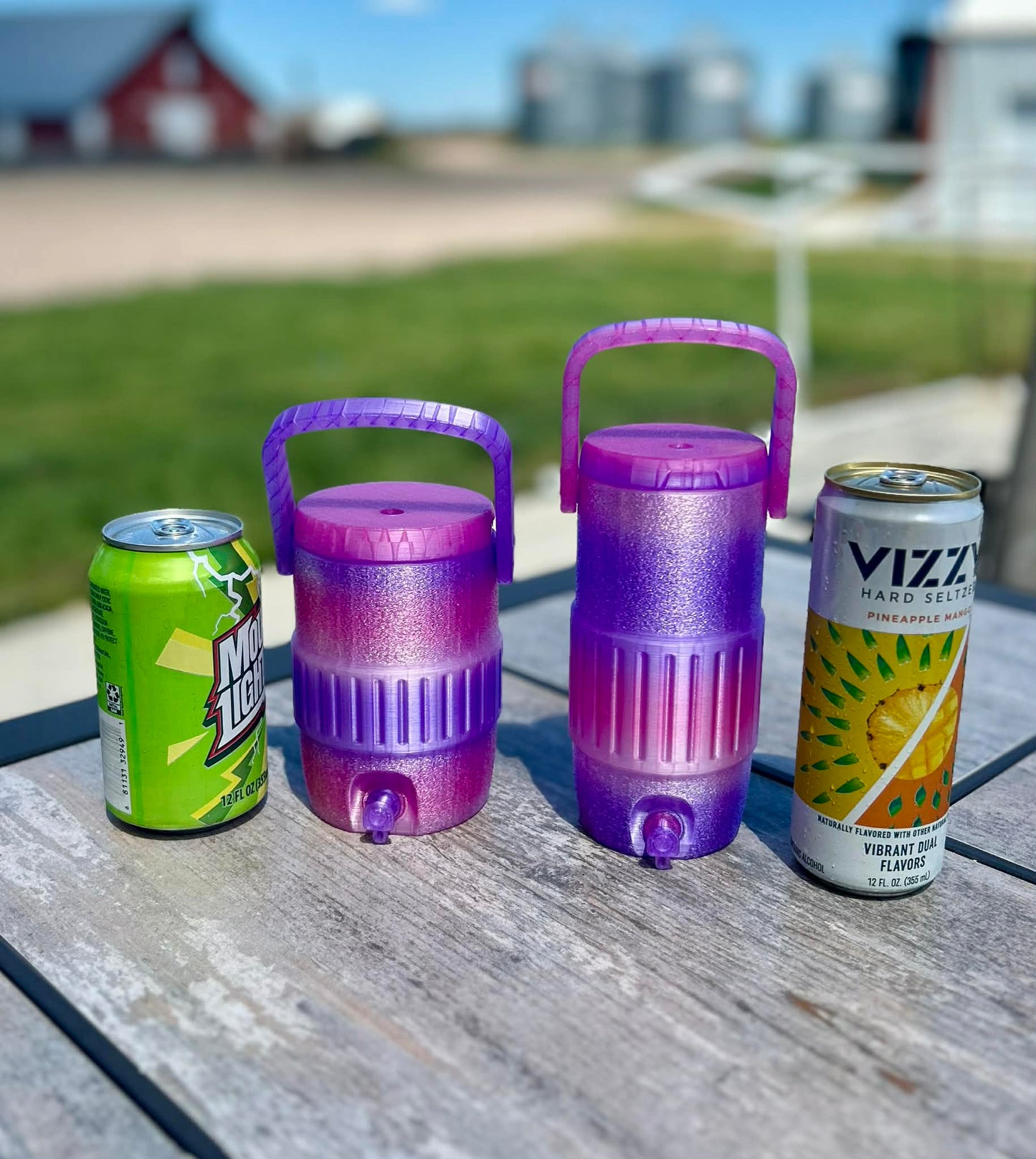 3D Printed Pink Purple Shimmer Can Cooler