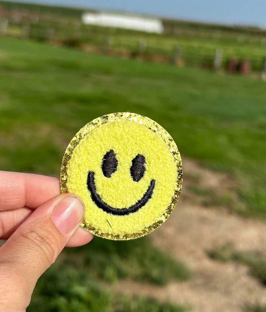 Yellow Smile Hat Patch