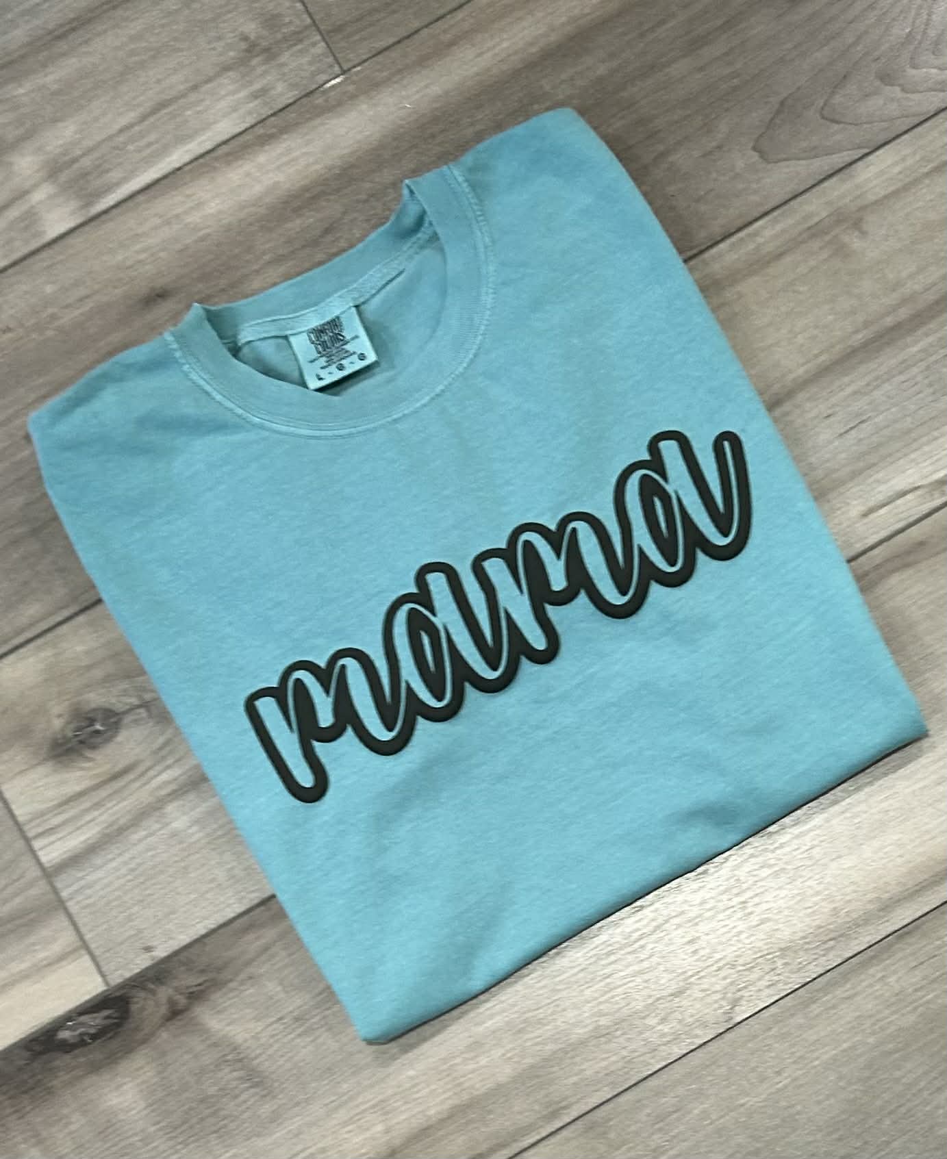 Custom Name Outline Puff Printed Top