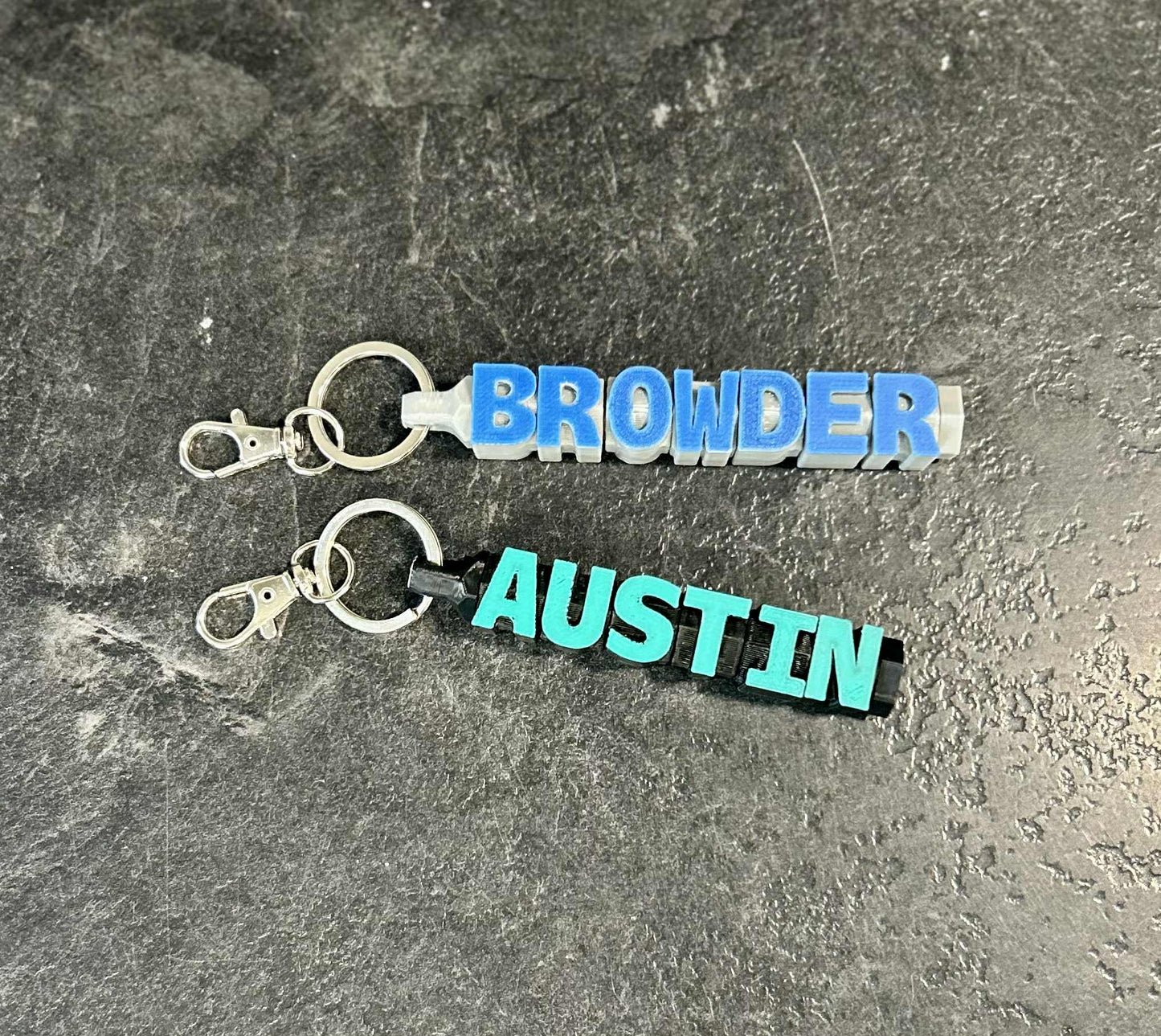 3D Printed Fidget Name Keychain