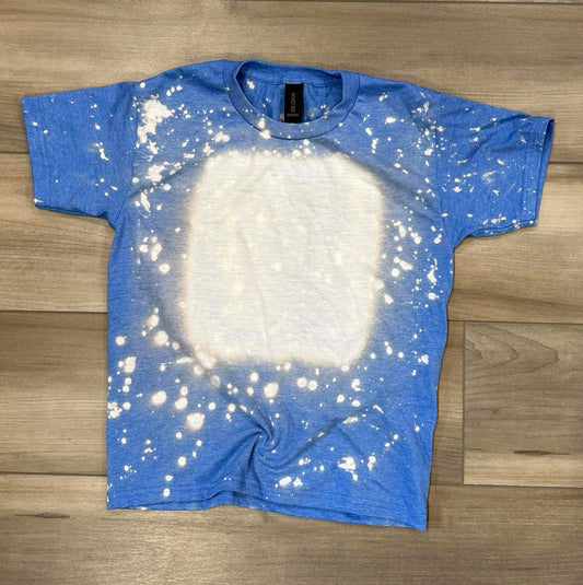Blank Bleached Toddler Top in Blue