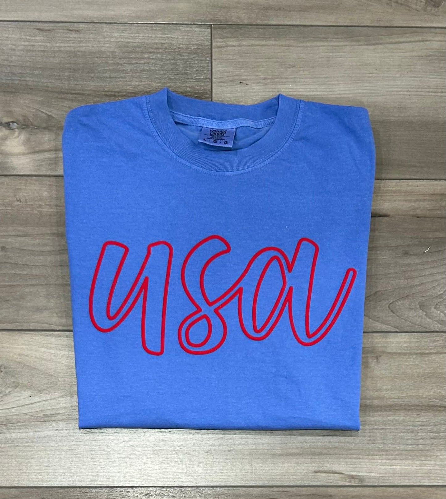 Custom Name Outline Puff Printed Top