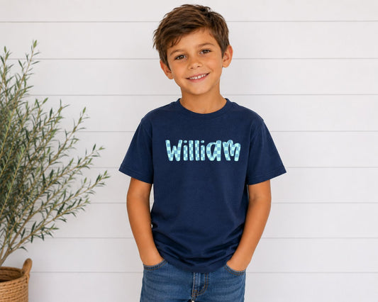 Custom Patterned Name Kids Top