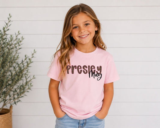 WS Completed Kids Top Custom Patterned Name Top