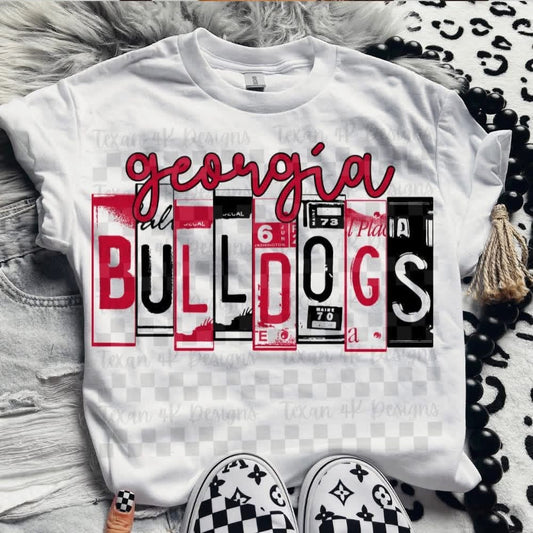 WS Completed Top License Plate GA Bulld0g$