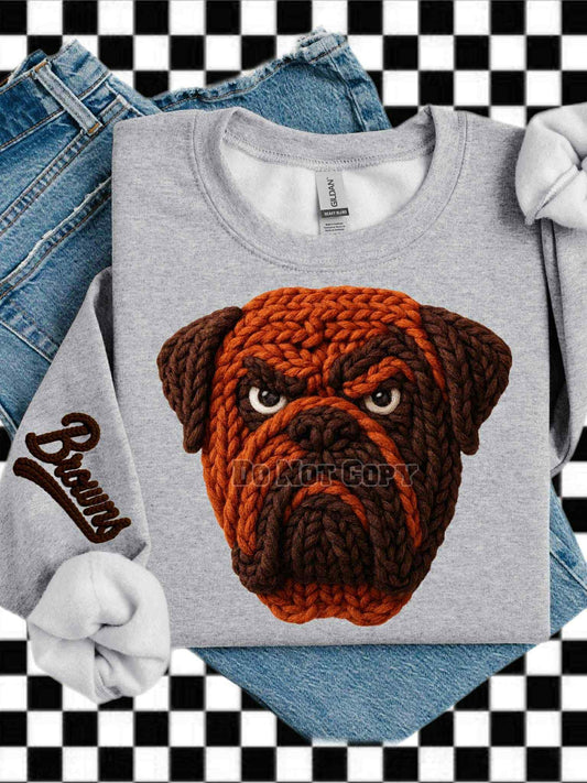 DTF Print- Faux Yarn Br0wns