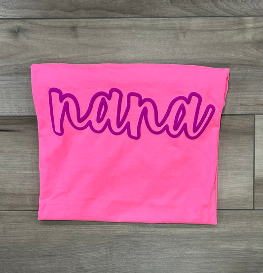 Custom Name Outline Puff Printed Top