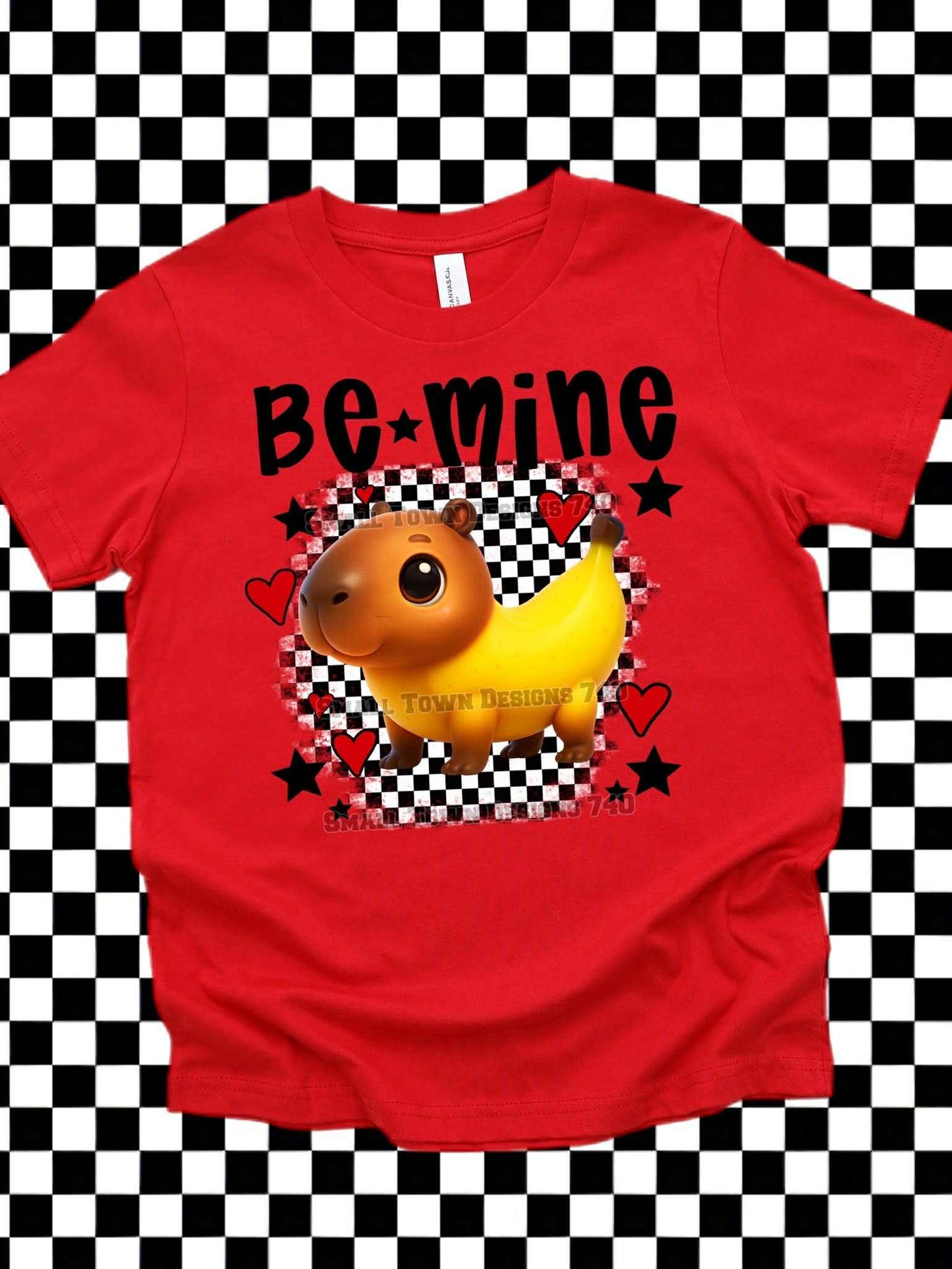 DTF Print - Be Mine Hamster Banana