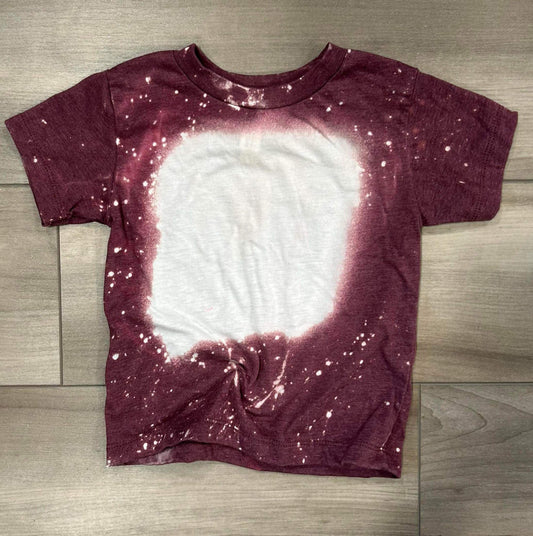 Blank Bleached Toddler t-shirt in Maroon