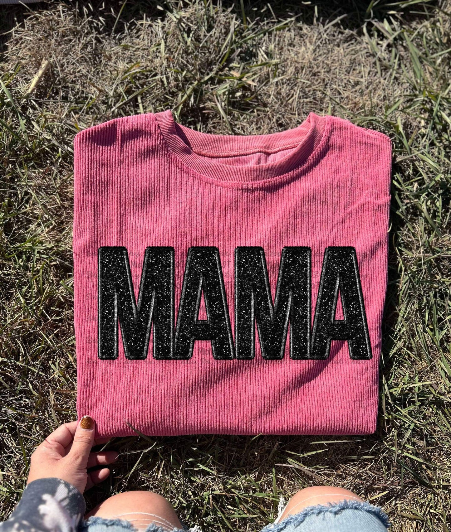 Pre Order Faux Glitter Mama Corduroy