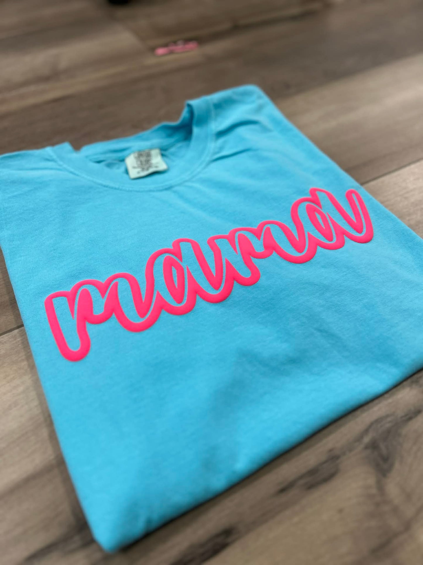 Mama Outline Puff Print Top