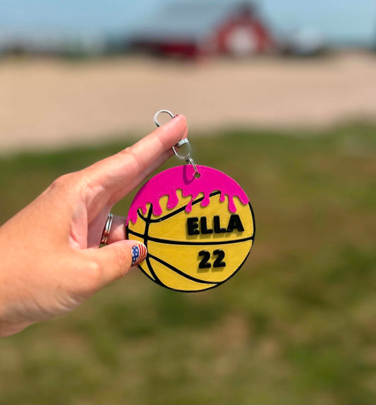 3D Printed Drip Basketball Bag Tag