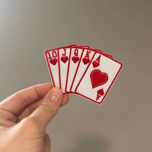 Heart Cards Hat Patch