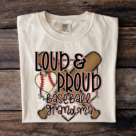 Loud & Proud Baseball Grandma Top
