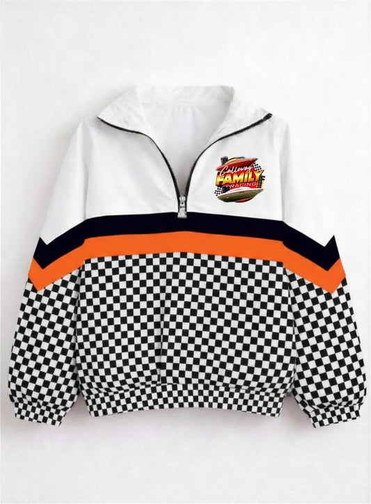 WS Pre Order Kids Quarter Zip Team Jacket Checkered Bottom