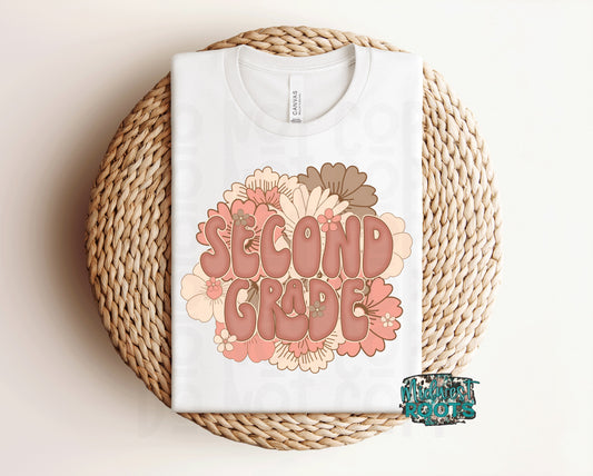 Kids Top Floral Second Grade