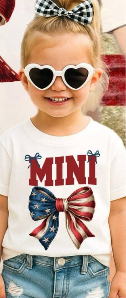 DTF Print - Mini RWB Bow