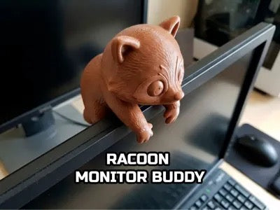 3D Printed Raccoon Monitor Buddy