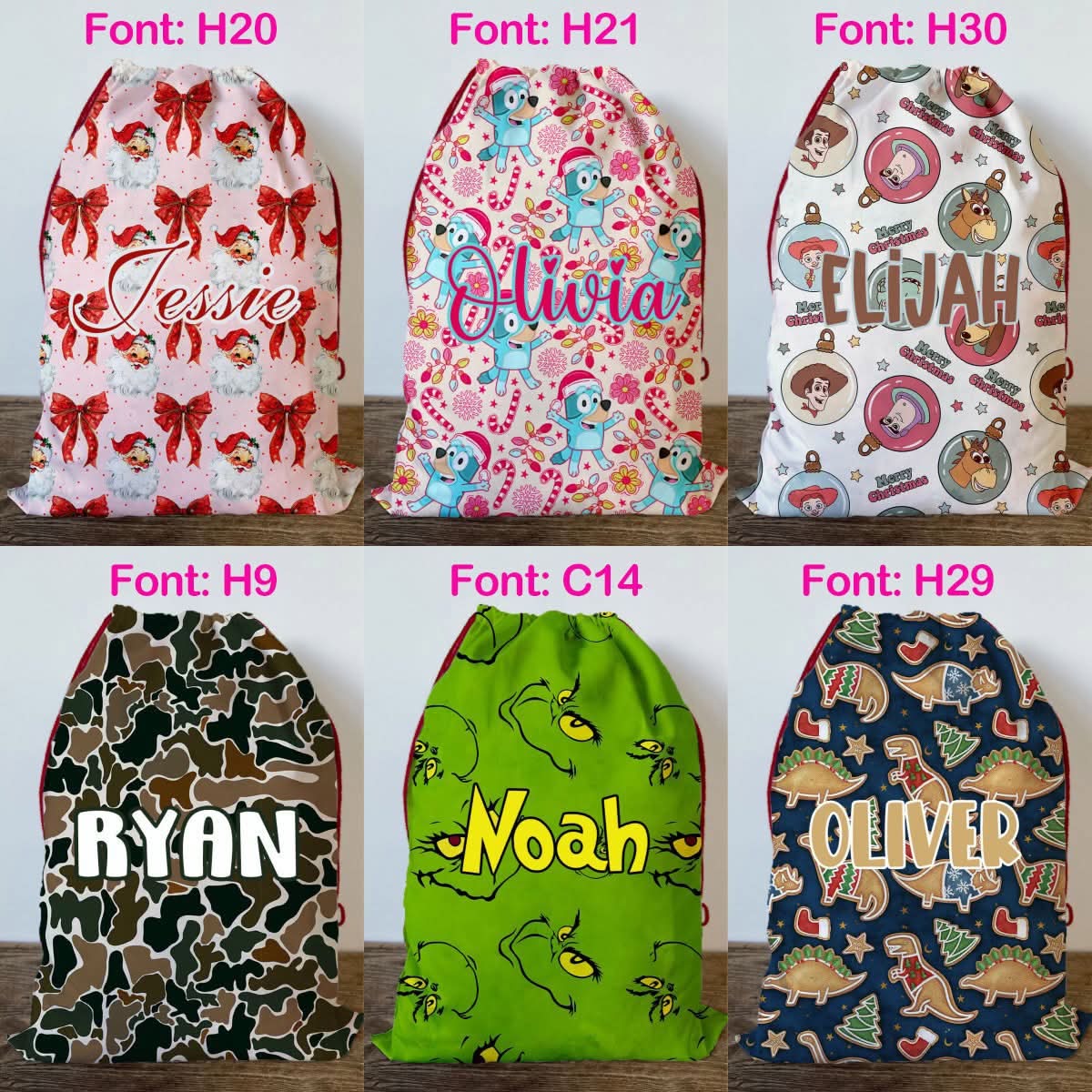 Pre Order Santa Sacks