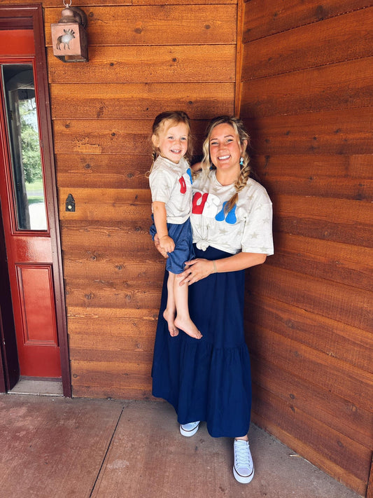 WS Completed Kids USA Puff Print Top in Stars