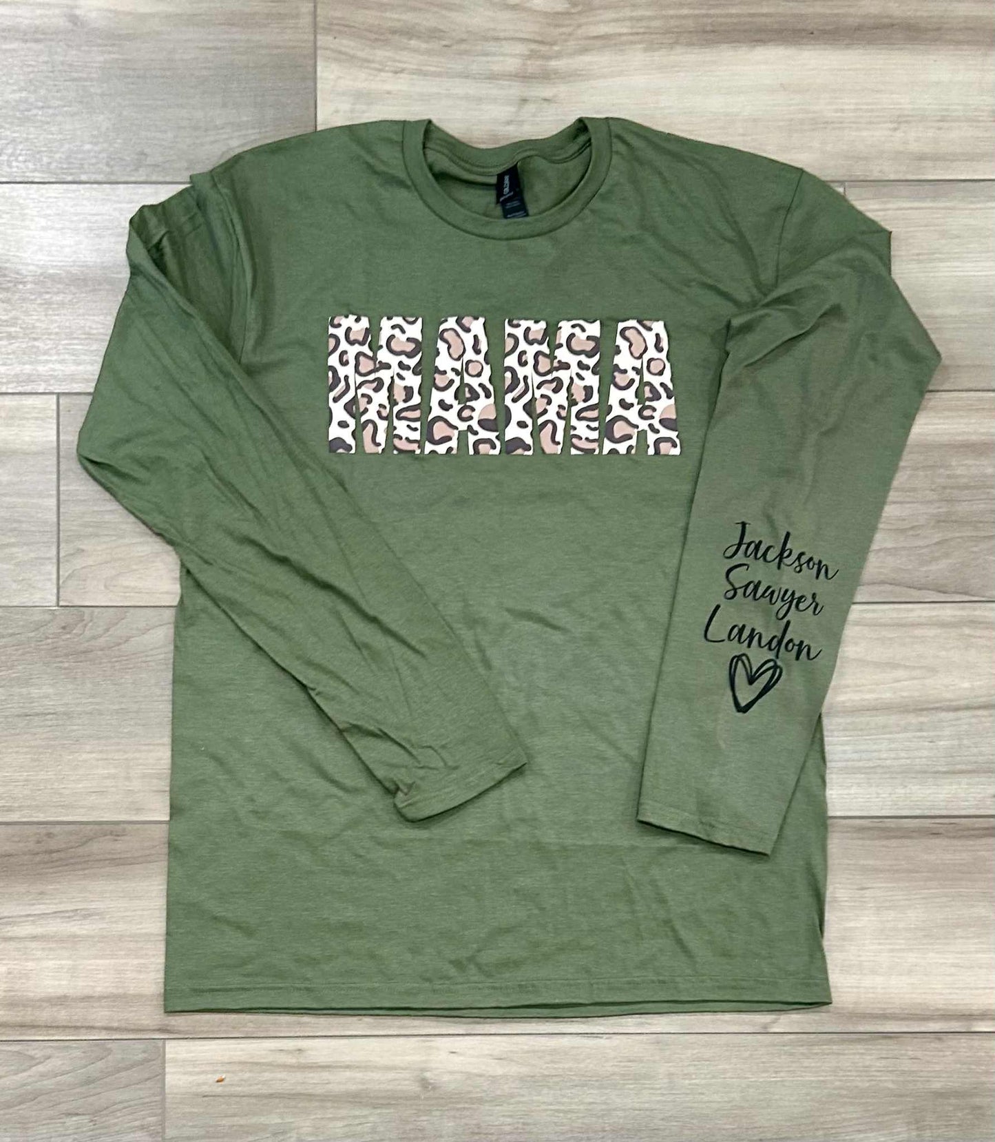 Leopard Puff Printed Top With or Without Names