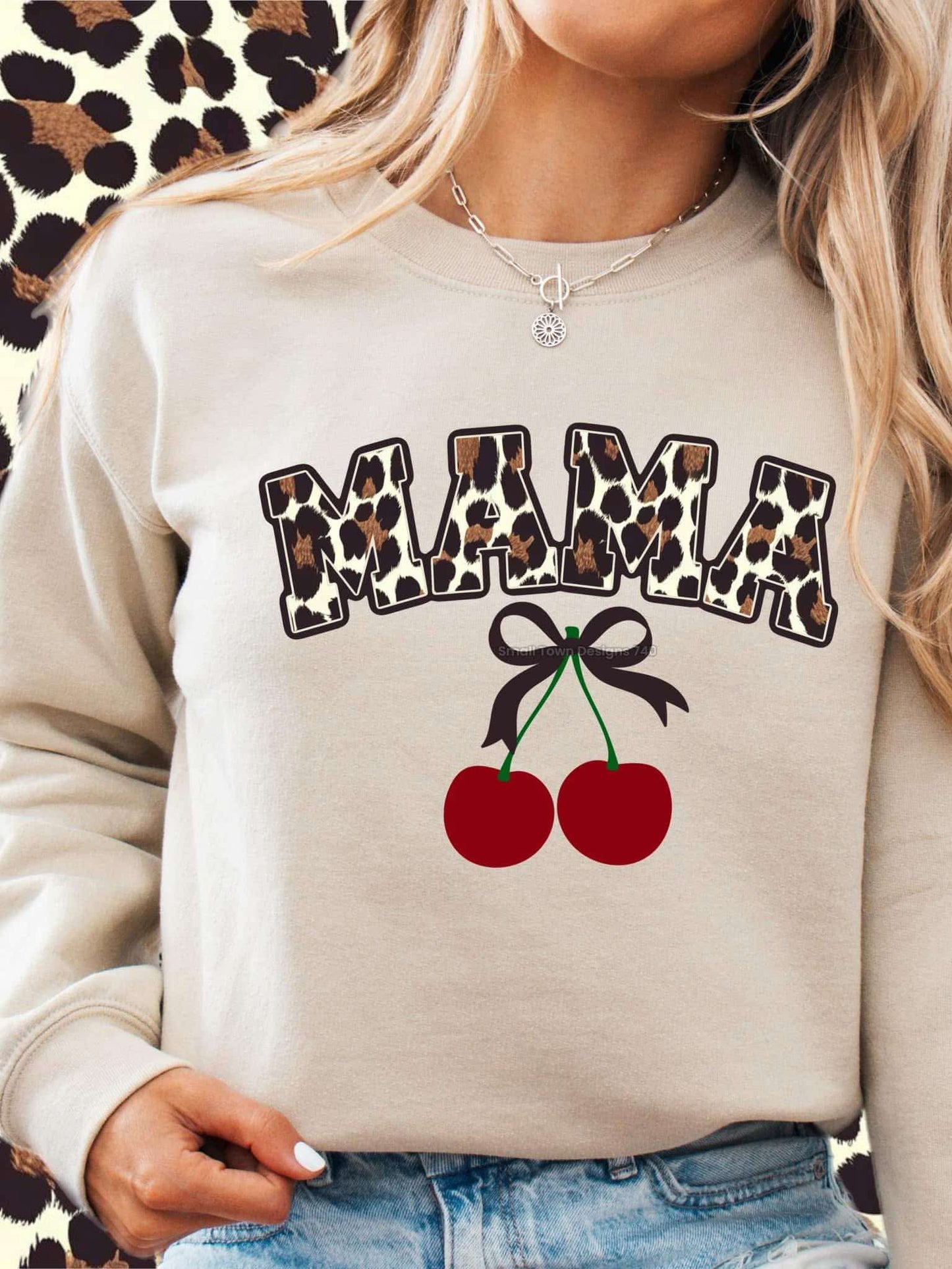 DTF Print - Leopard Mama Cherry