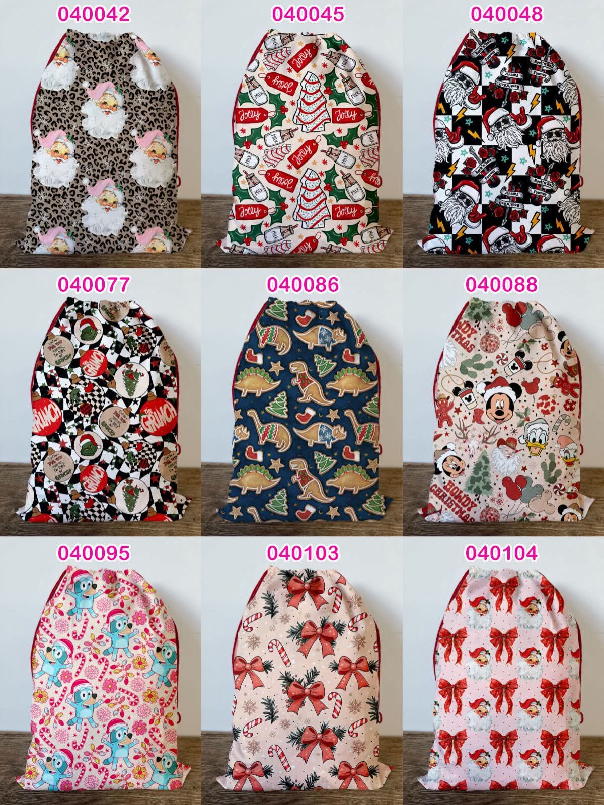 Pre Order Santa Sacks