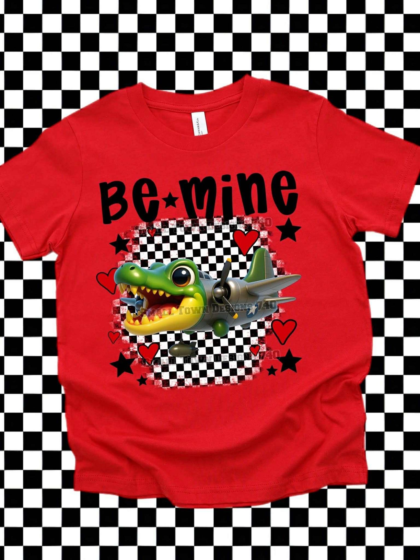 DTF Print - Be Mine Gator Plane