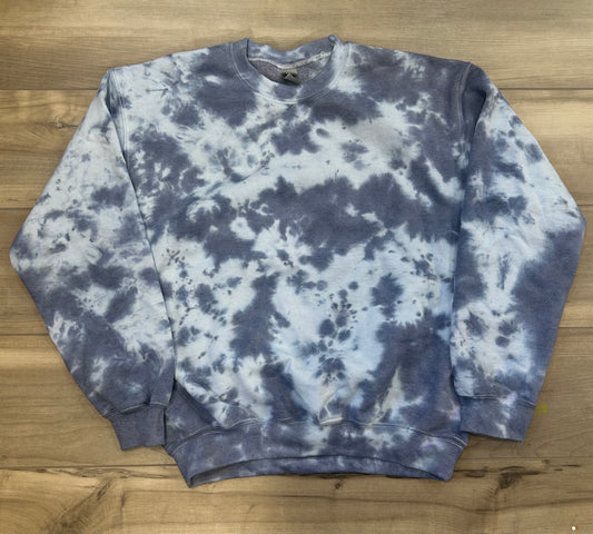Blank Tie Dye Top in Navy