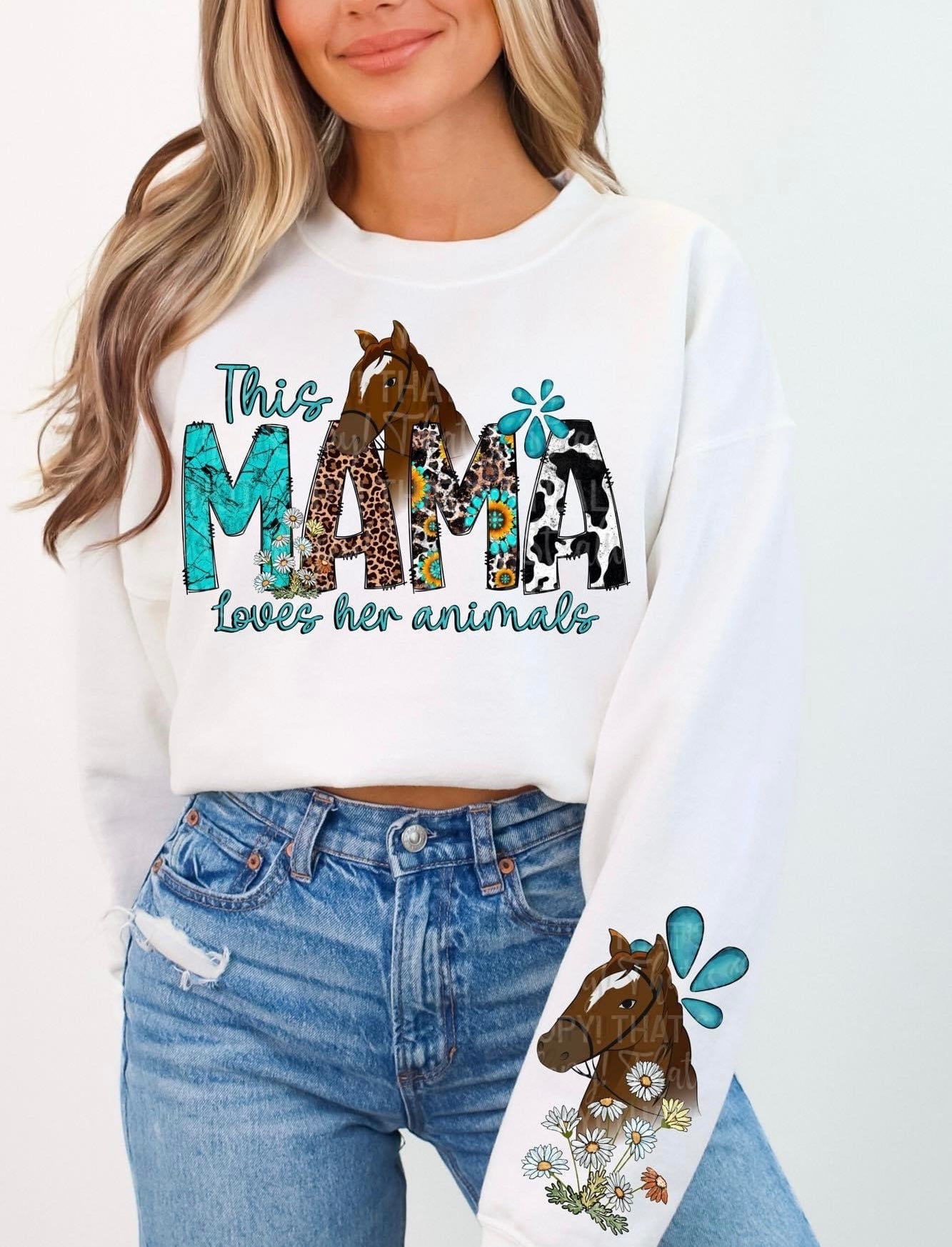 DTF Print - Mama who loves her animals