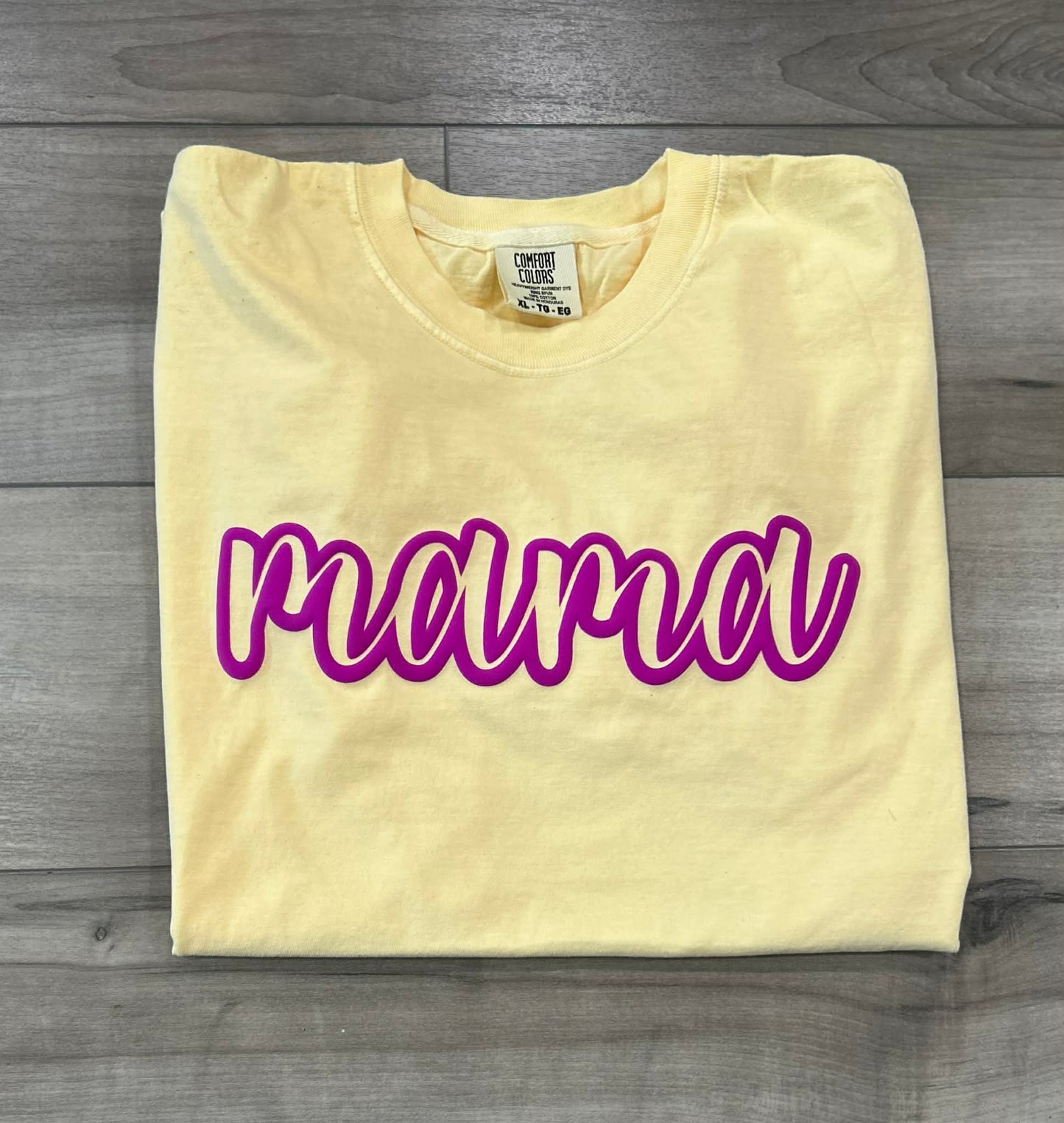 Mama Outline Puff Print Top