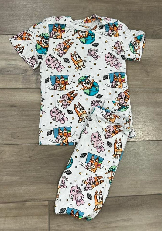 RTS Goodnight Blue Dog 2 Piece Bamboo