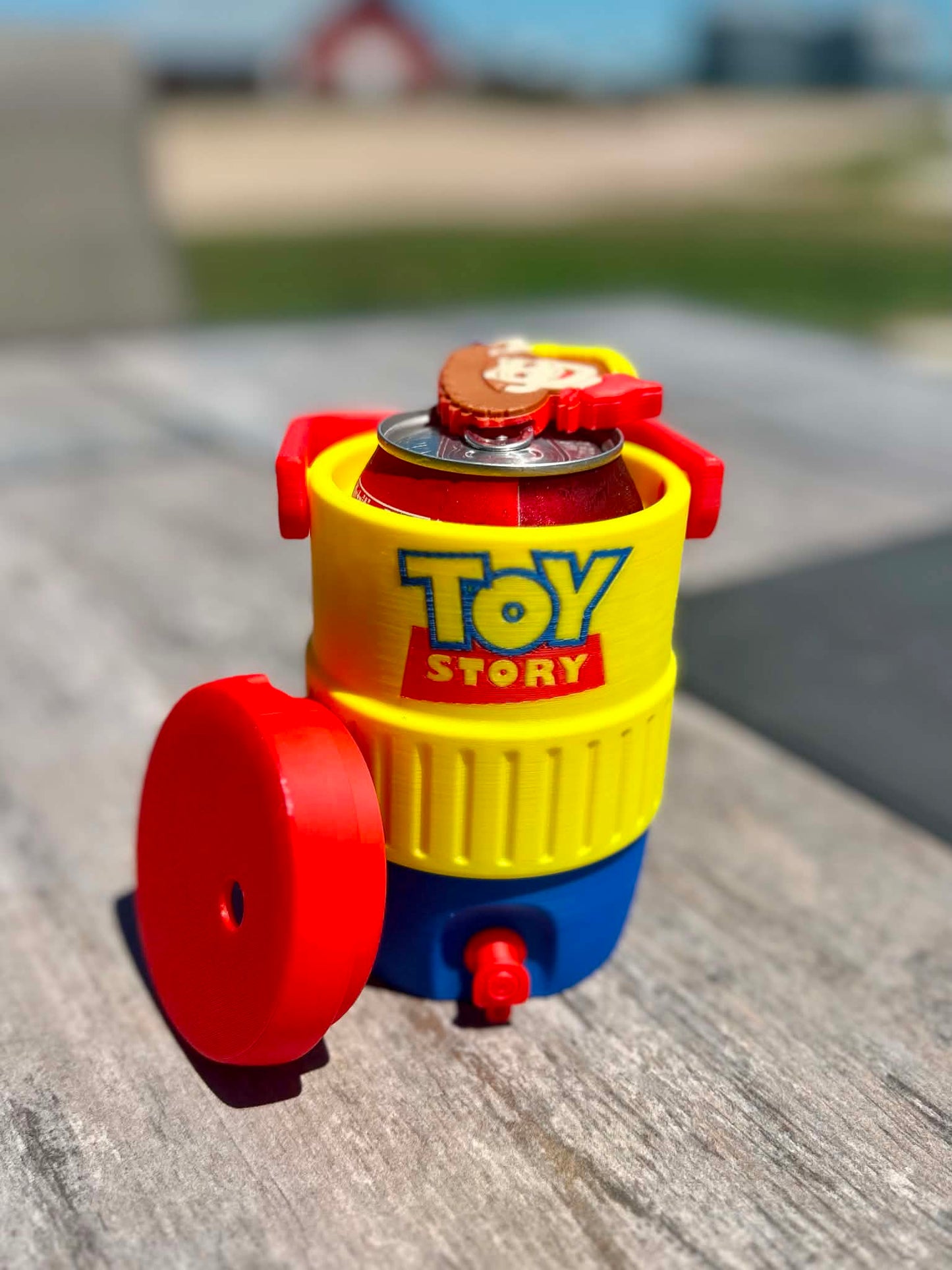 3D Printed T0y St0ry Can Cooler