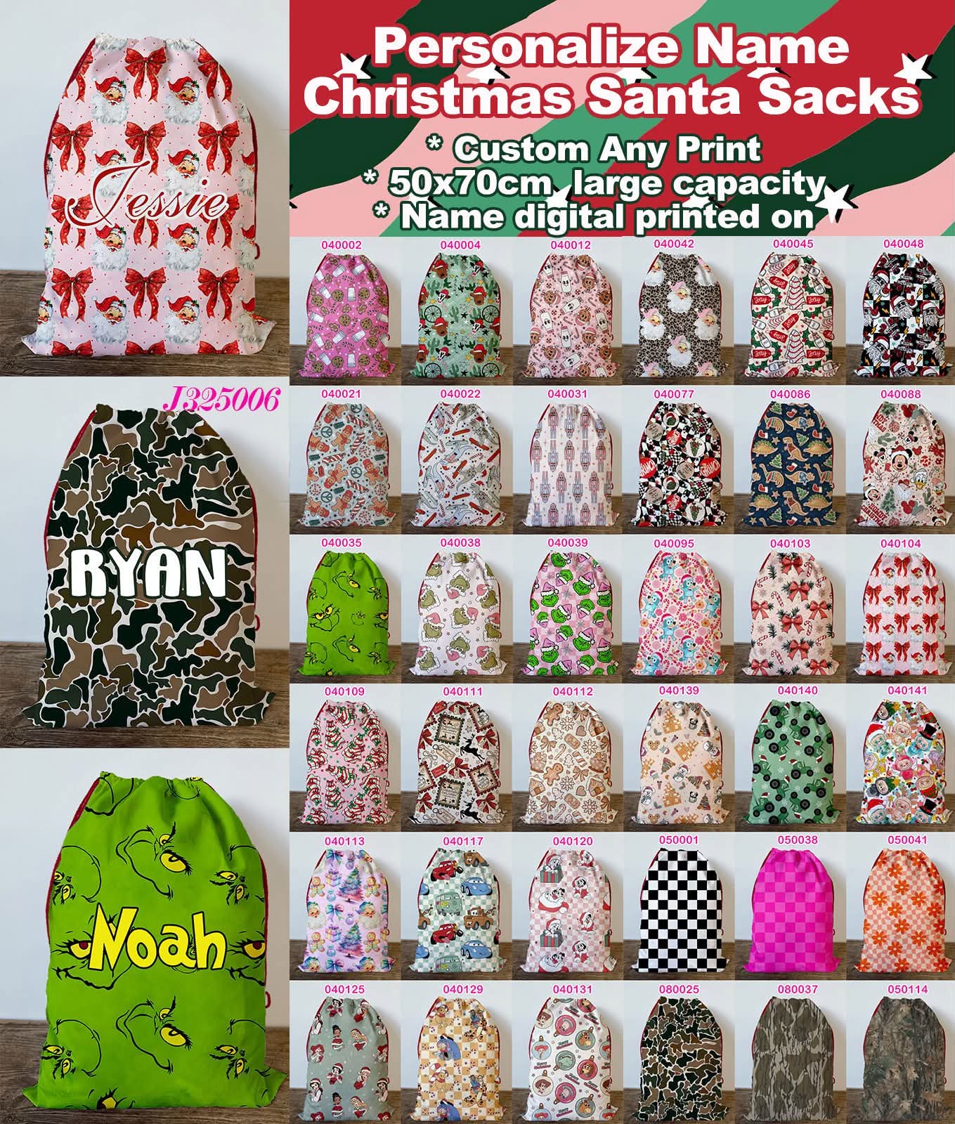Pre Order Santa Sacks
