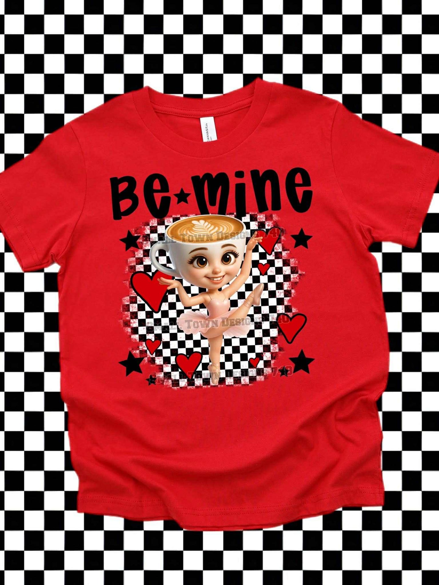 DTF Print - Be Mine Latte Ballerina