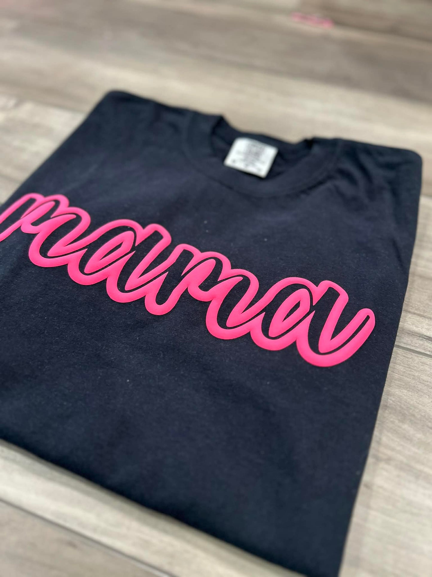 Mama Outline Puff Print Top