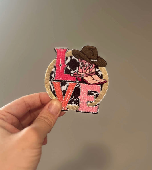 Western Love Hat Patch