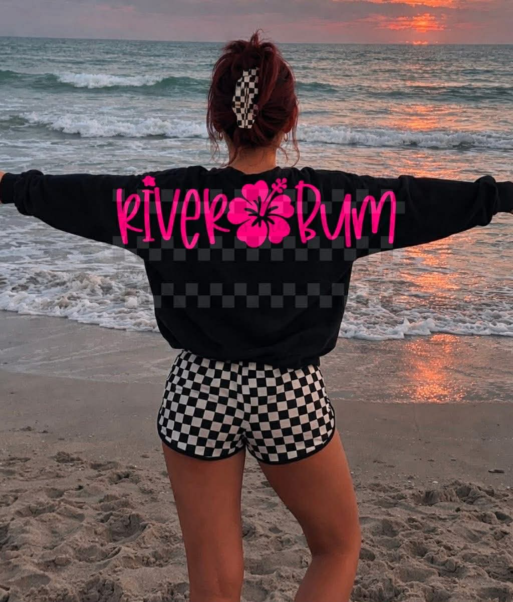 River Bum Oversized Arm Print Top
