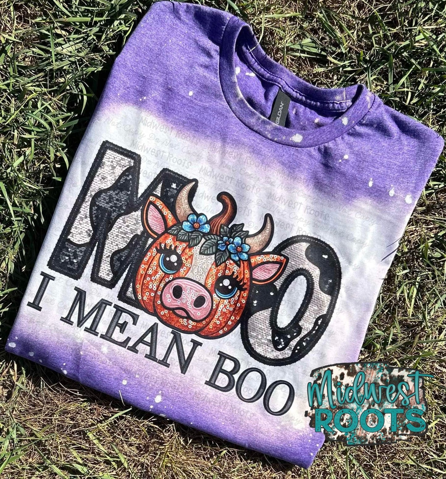 Moo I Mean Boo Bleached Top