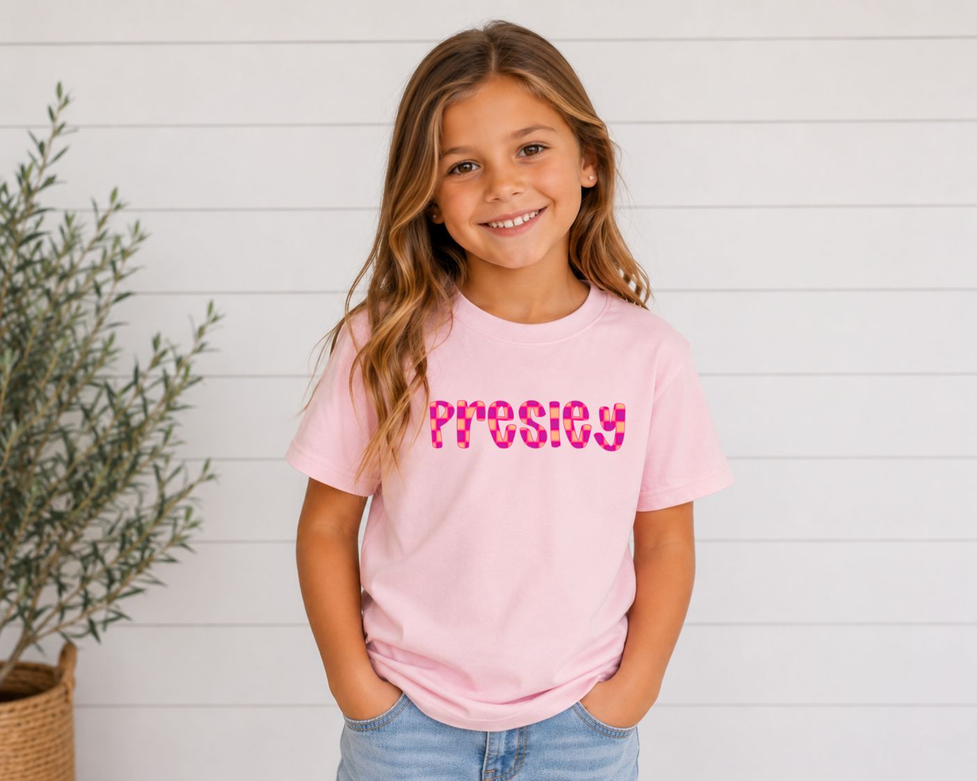Custom Patterned Name Kids Top
