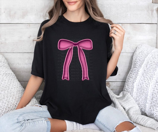 Pink Ribbon Bow Top