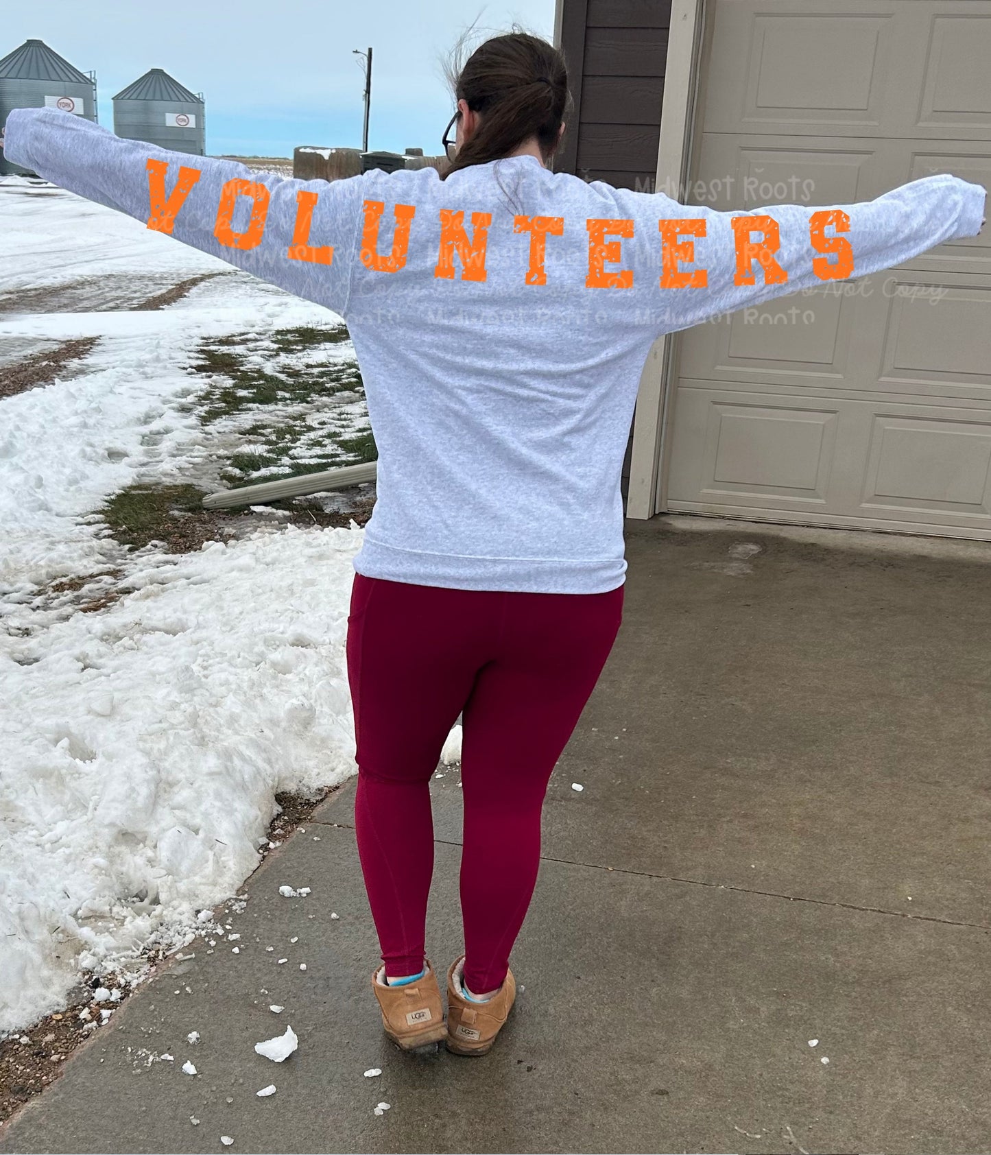 V0ls Oversized Arm Print Top