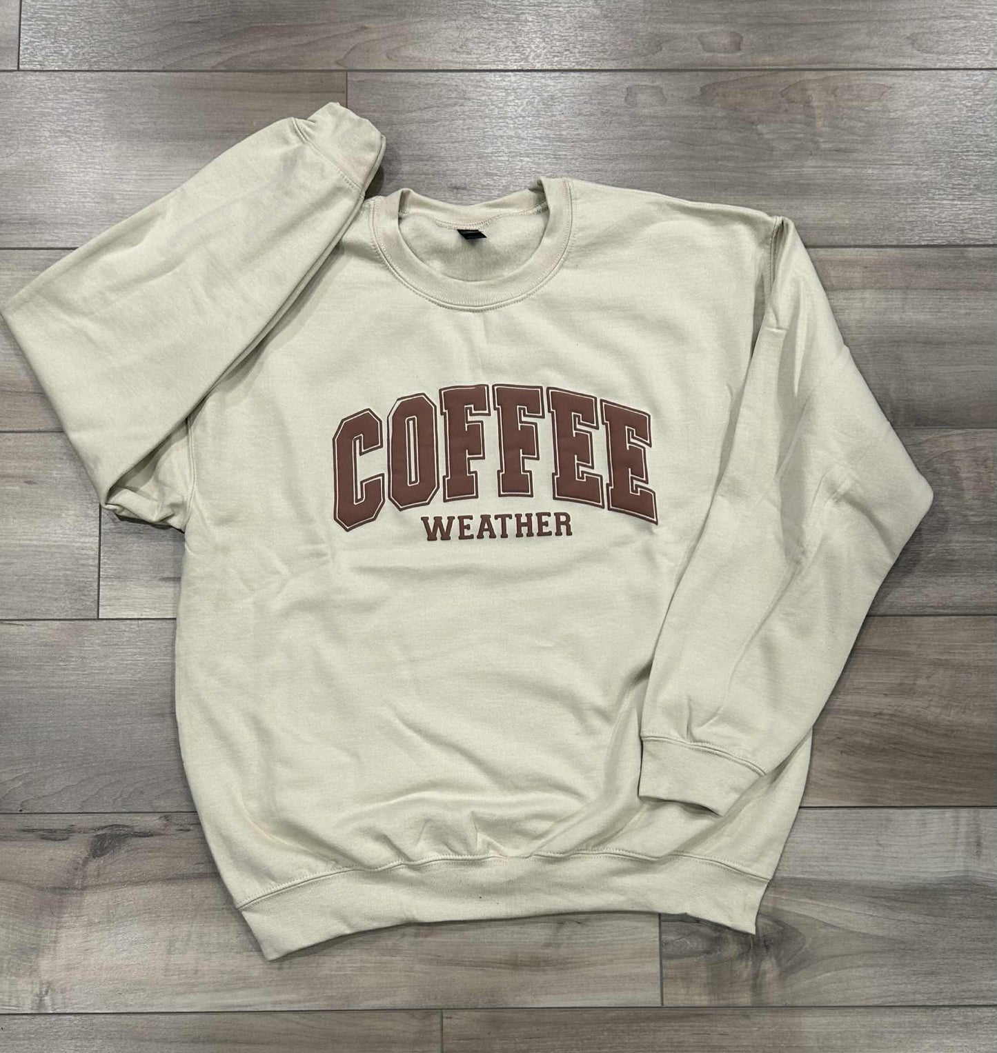 Coffee Weather Puff Printed Top