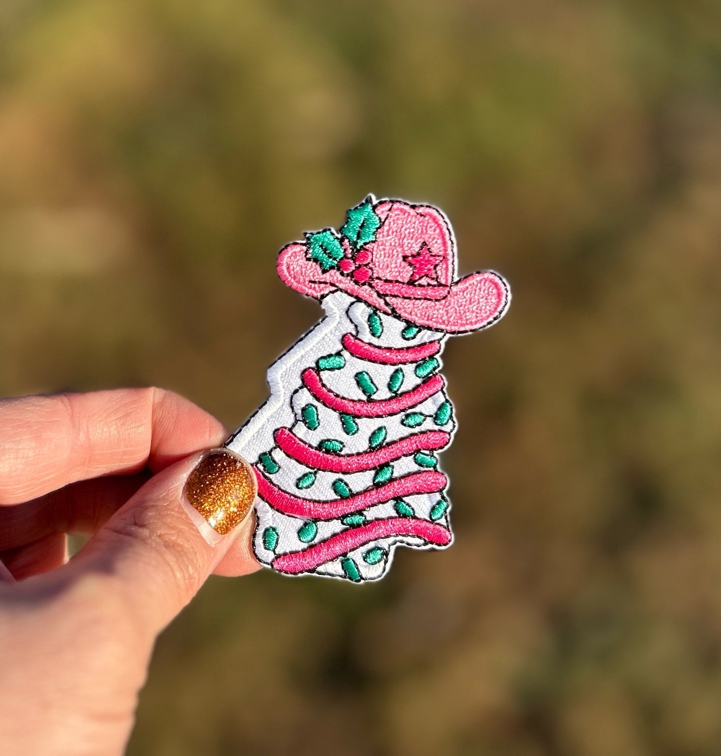 Pink Country Tree Hat Patch