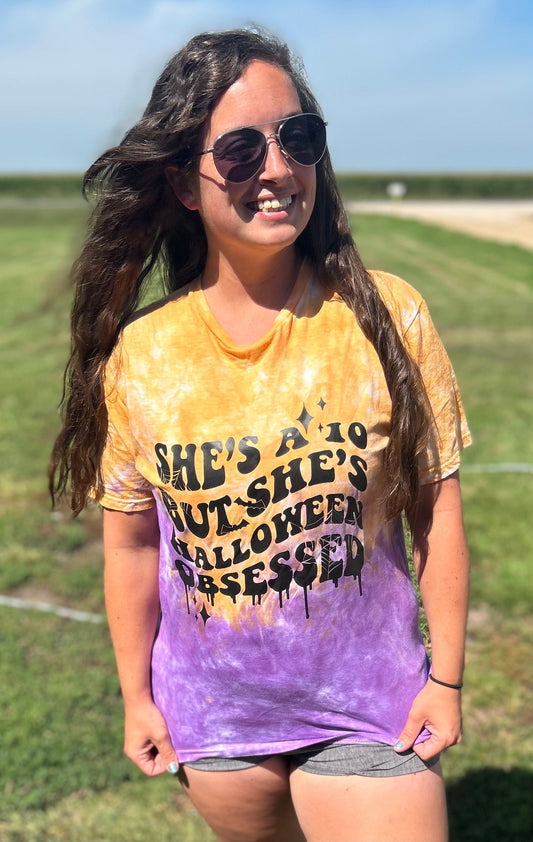 DTF Print - She’s a 10 / Halloween Obsessed