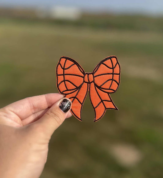 BasketBall Bow Hat Patch